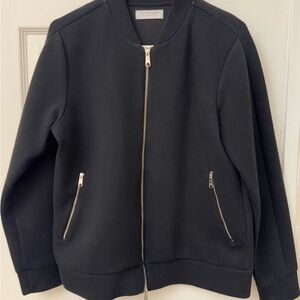 Everlane The Street Black Zip-Up Bomber Jacket